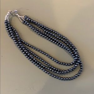 Sterling and hematite necklace.